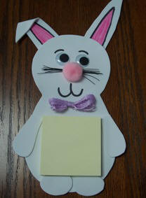 free craft instructions to make a magnetic Easter bunny note holder 